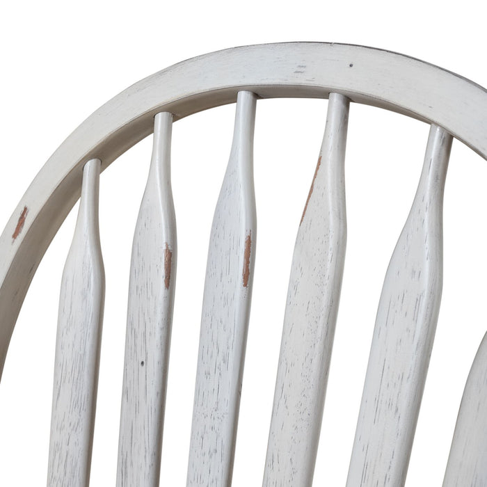 Marenza Farmhouse Dining Side Chair – Distressed White Wood Finish