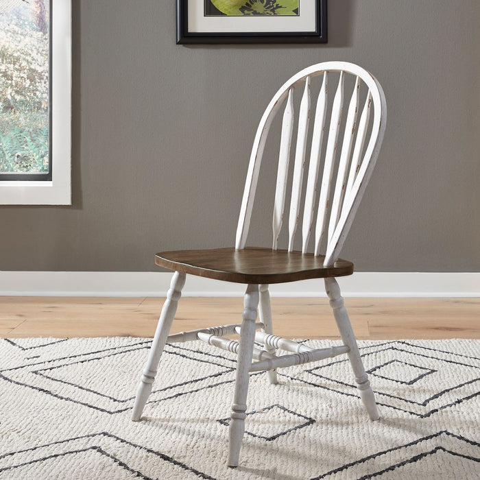 Marenza Farmhouse Dining Side Chair – Distressed White Wood Finish
