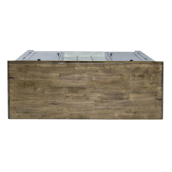 Marenza Farmhouse Server with removable 9-bottle Wine Rack - White