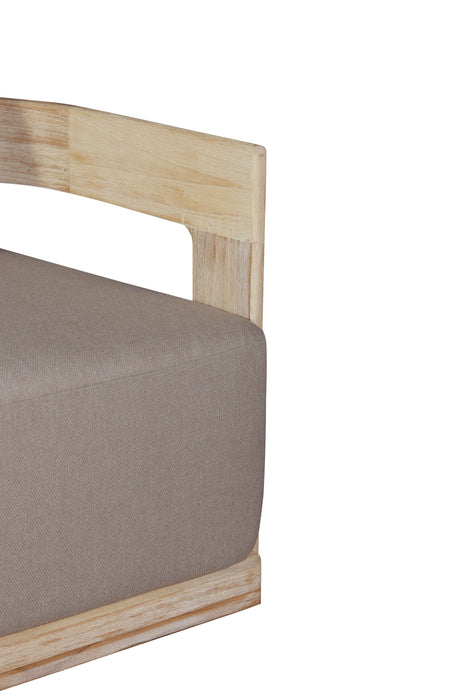 Eclipse Outdoor solid Teak Wood Sofa Set - Gray fabric