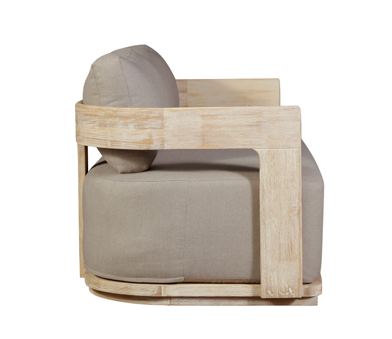 Eclipse Outdoor solid Teak Wood Sofa Set - Gray fabric