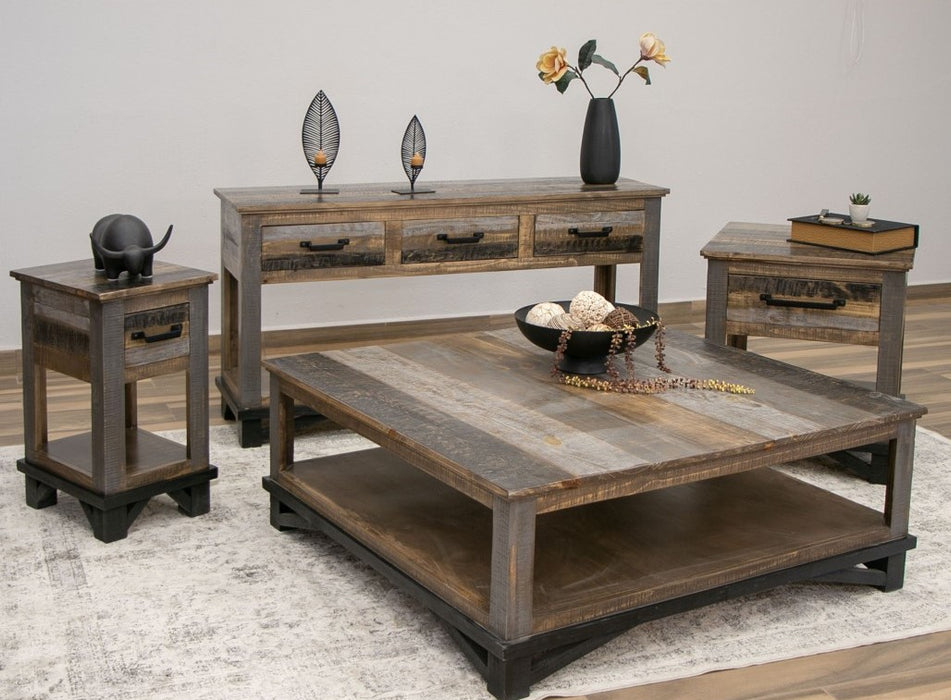 Greenview Loft Rustic Modern Living Room Table Set