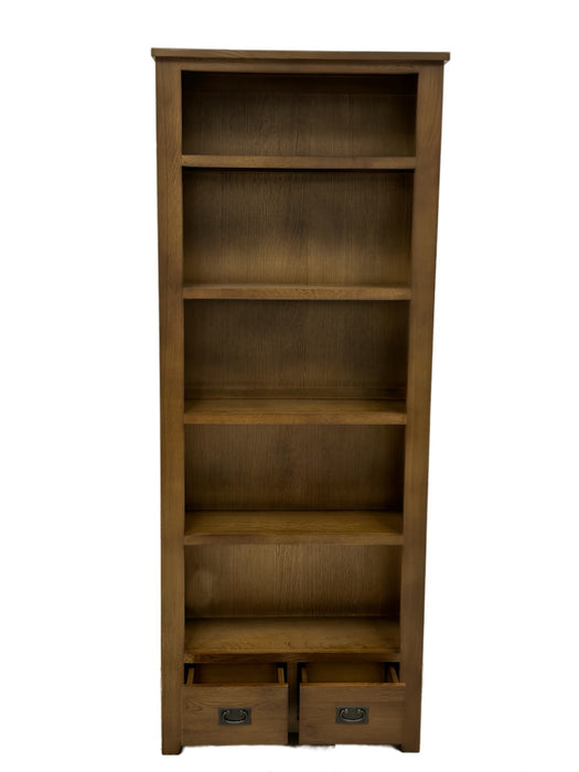 Mission Quarter Sawn Oak Open Shelf Bookcase