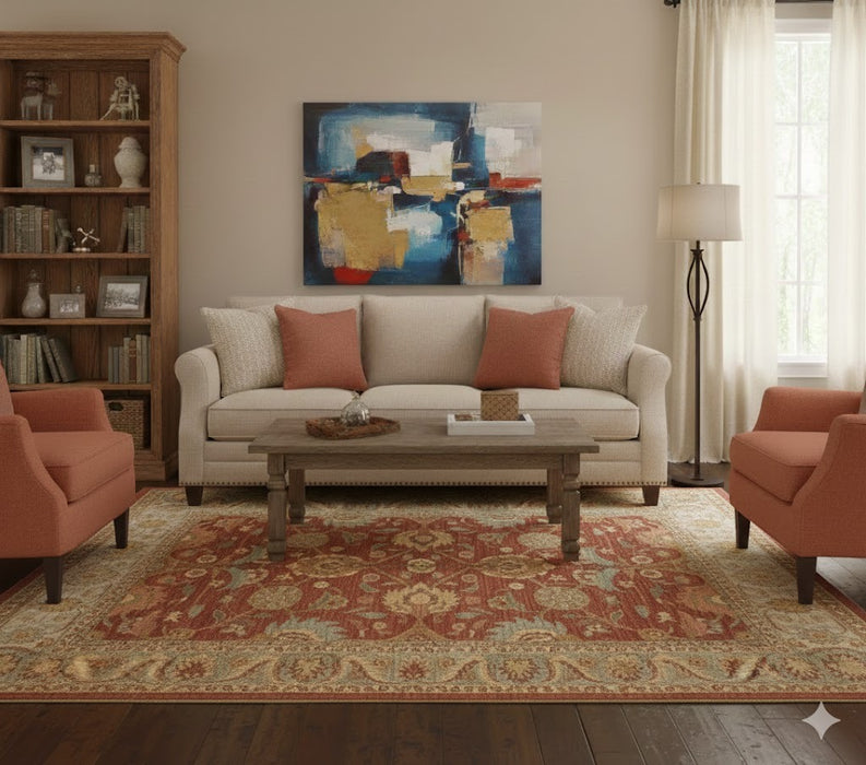 Hand-Knotted Sultanabad Vegetable-Dyed Wool Rug, 8' x 11' (K)