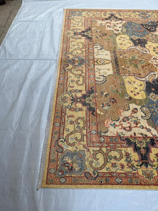 Hand-Knotted Vegetable Dye Bakhtiar Rug from Pakistan,  8' 3" x 9' 10"