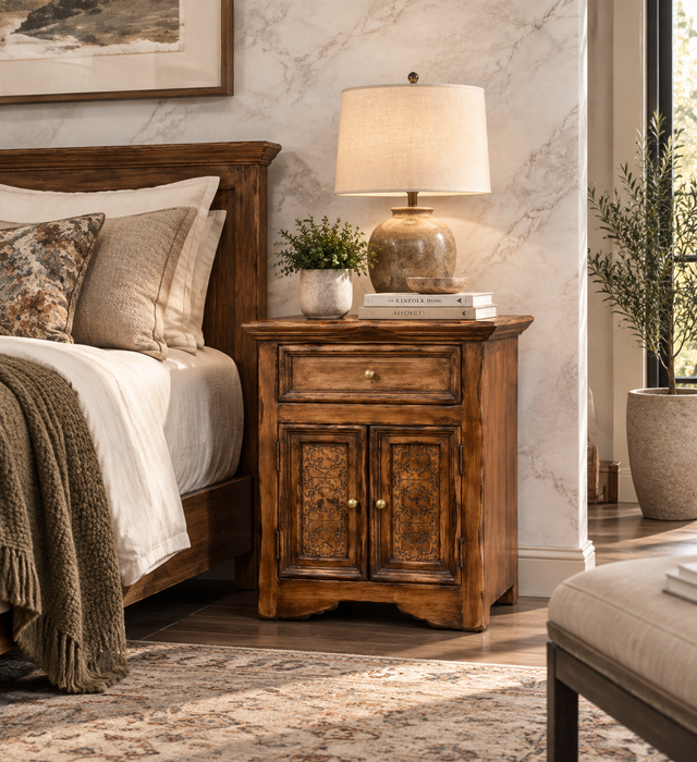 Otis Antique Brown Nightstand
