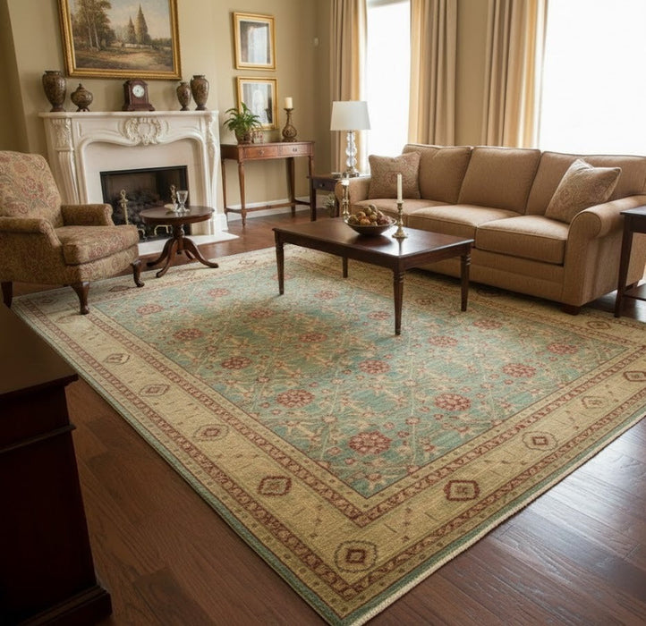 Hand-Knotted Sultanabad Vegetable-Dyed Wool Rug, 8' 9" x 12' 2"  (K)