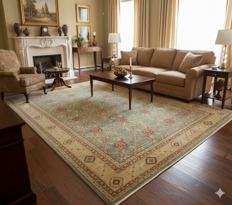 Hand-Knotted Sultanabad Vegetable-Dyed Wool Rug, 8' 9" x 12' 2"  (K)