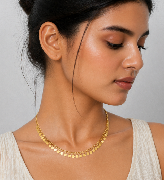 Sterling Silver Necklace, 9mm Wide, Plated with 0.5 Micron 18K Yellow Gold, Made in Italy