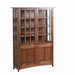 Pre-Order Mission Oak 4 Door Display China Cabinet - Walnut - 49"W