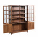 Pre-Order Mission Oak 4 Door Display China Cabinet - Walnut - 49"W