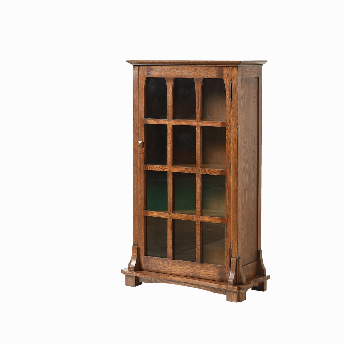 old oak display cabinet