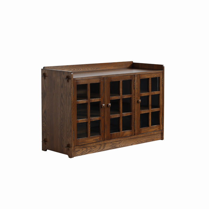 Mission Oak 3 Door Console - Walnut (W1)