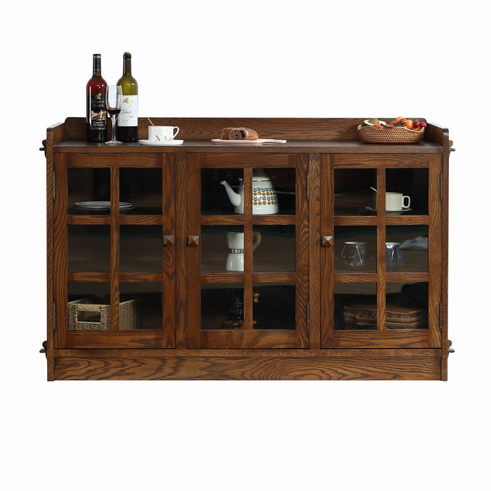 Mission Oak 3 Door Console - Walnut (W1)