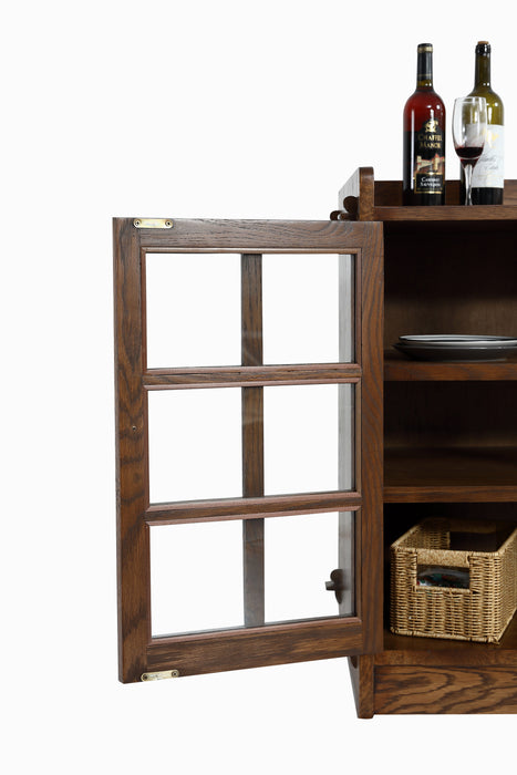 Mission Oak 3 Door Console - Walnut (W1)