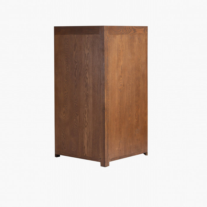 Mission Oak Corner Bookcase / Cabinet - Walnut