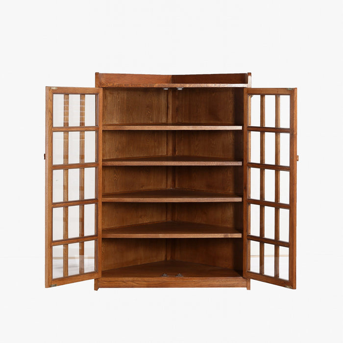 Mission Oak Corner Bookcase / Cabinet - Michael's Cherry