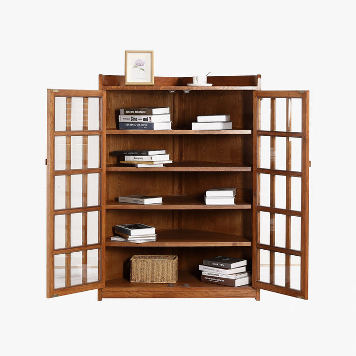 Mission Oak Corner Bookcase / Cabinet - Michael's Cherry