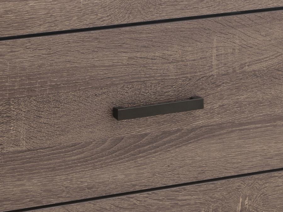 Modern Two-Drawer Nightstand – Coastal White Finish, Dark Bronze Handles - 2 Color Available