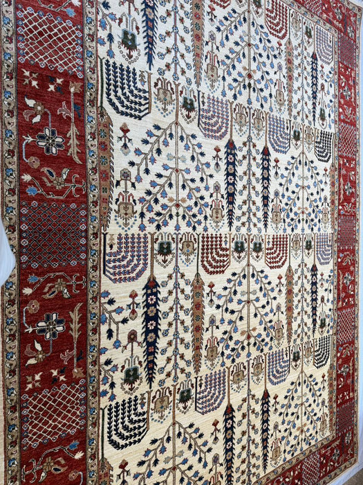 Hand-Knotted Bakhtiar Vegetable Dye Rug from Pakistan, 10' x 14'