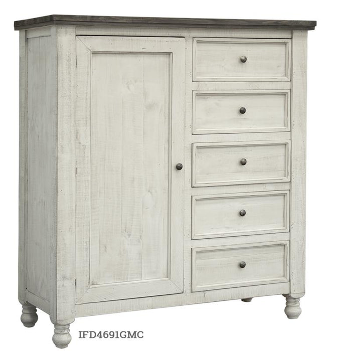 Stone, 5 Drawer 1 Door Gentleman Chest