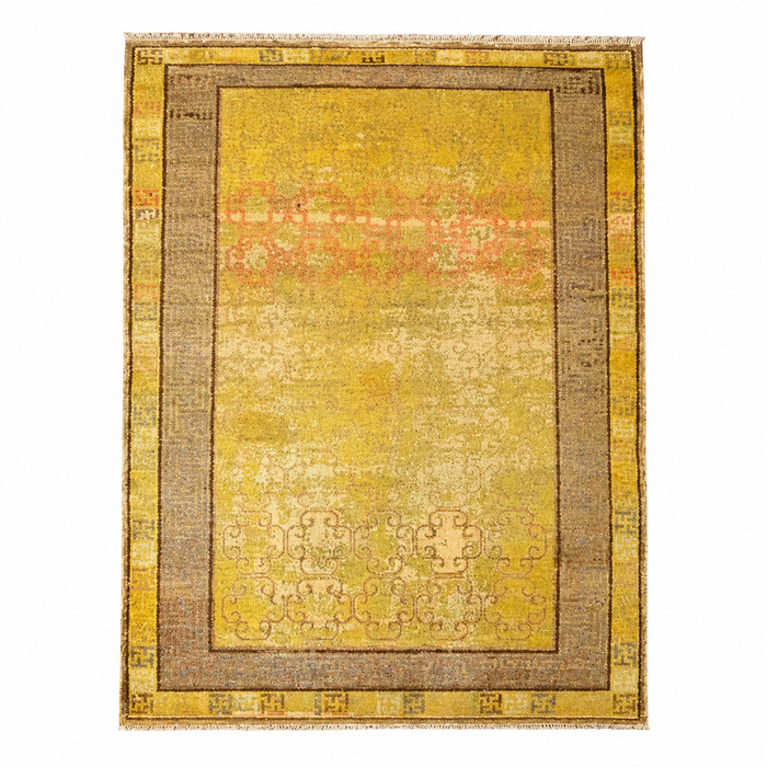 Antique Khotan Samarkand Rug, circa 1910's, size 4' 8" x 7' 8"