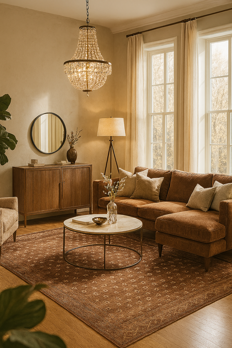 Tibet Collection Area Rug Ultra Soft Washable Rug, Non Slip Area Rug Indoor, Stain Resistant Rugs for Living Room Bedroom Vintage Home Decor