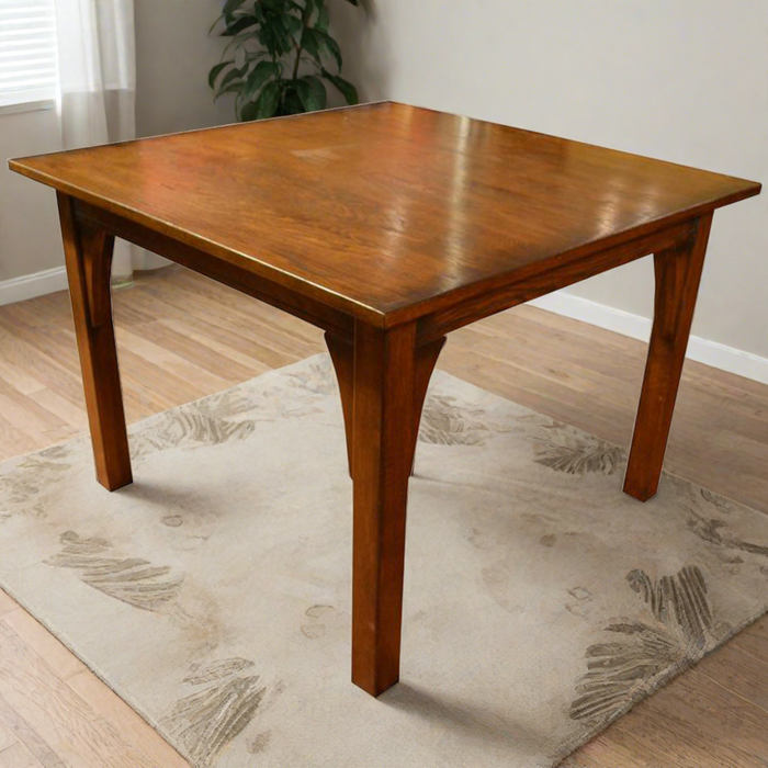 Mission Style White Oak Square Dining Table - (2 Colors Available)
