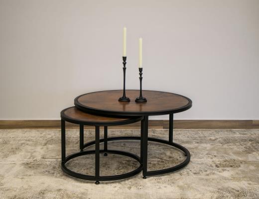 Blackburn, Copper Top & Iron Base Cocktail Table