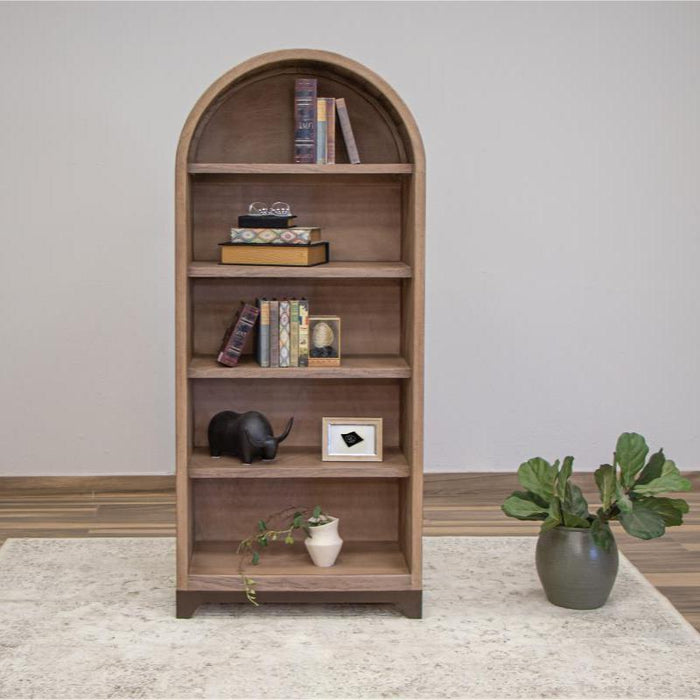 Natural Parota 5 Shelves Bookshelf - 70.25" High