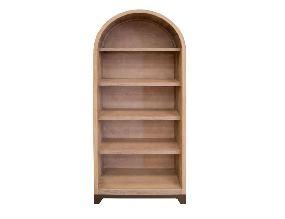 Valenwood Mango Wood Arched Bookcase with Iron Base