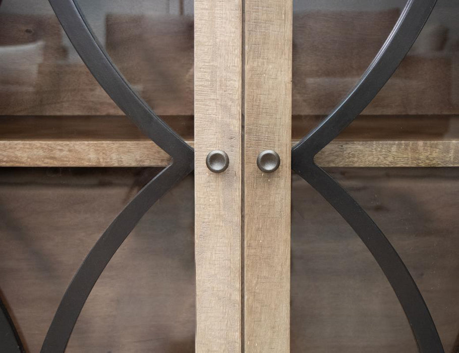 Avorin Collection Sideboard, Console with Glass Doors - 80"