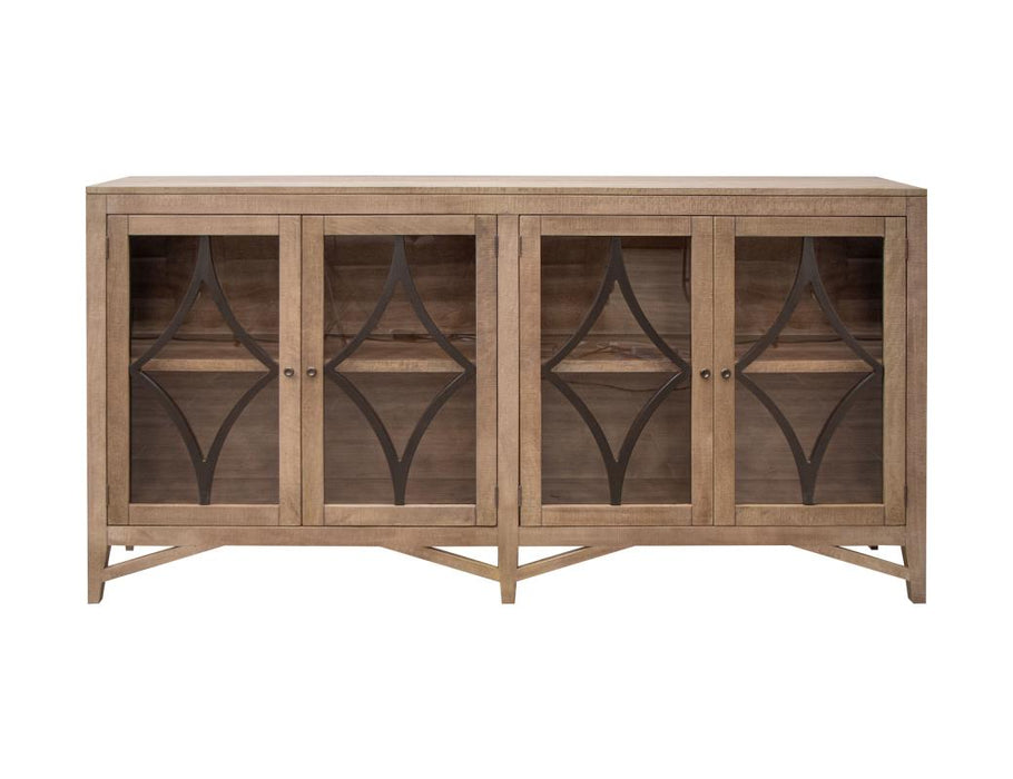 Avorin Collection Sideboard, Console with Glass Doors - 80"
