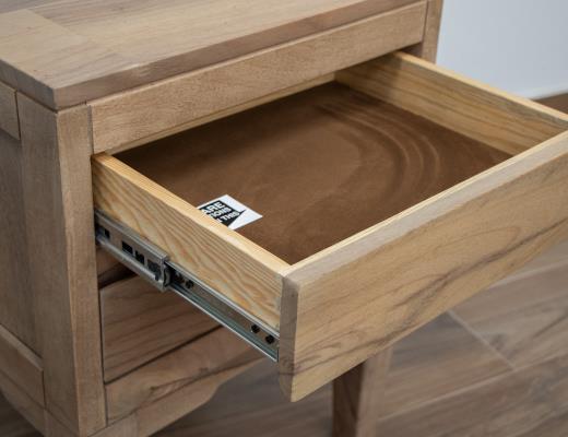 Set of 2 Parota Nova, 2 Drawer Nightstand