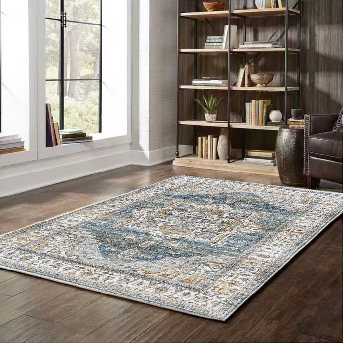 Serapi Collection Area Rug Ultra Soft Washable Rug, Non Slip Area Rug Indoor, Stain Resistant Rugs for Living Room Bedroom Vintage Home Decor