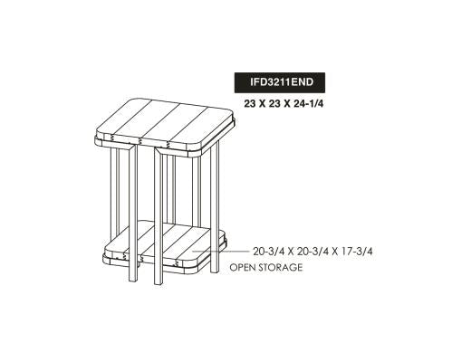 Set of 2 Onix, Metal Base End Table