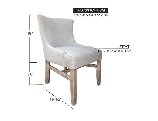 Set of 2 Aruba, Wooden Chair