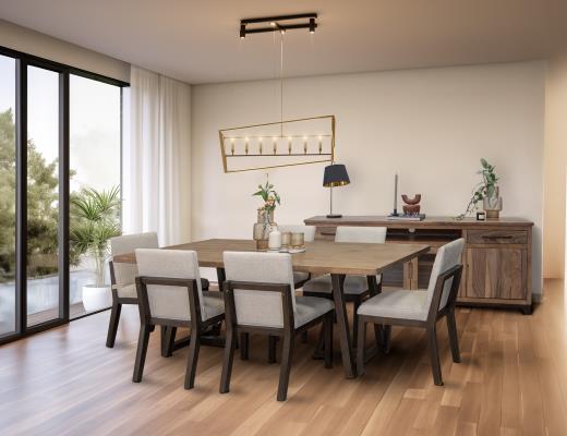 Natural Parota, Rectangular Dining Table