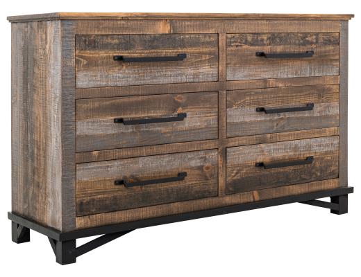 Loft Brown, 6 Drawer Dresser
