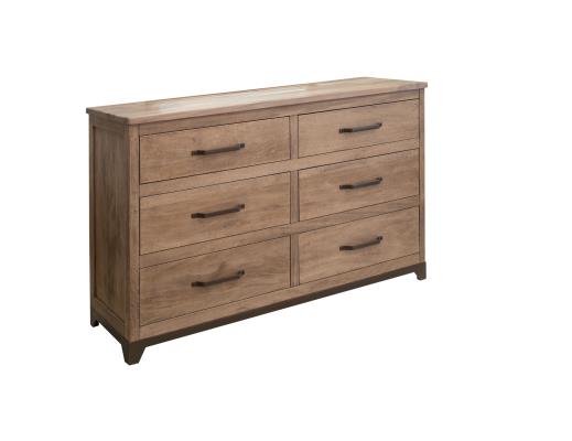 Natural Parota, 6 Drawer Dresser