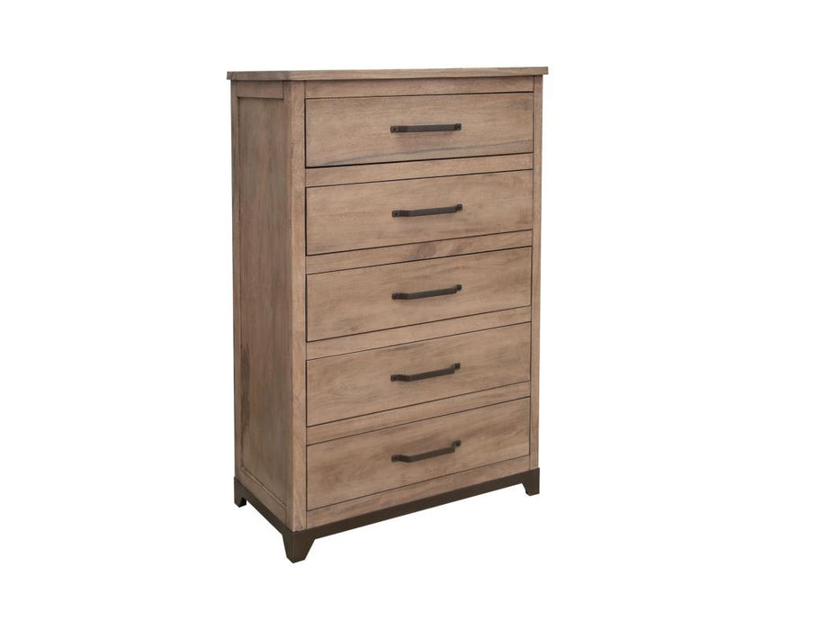 Natural Parota, 5 Drawer Chest