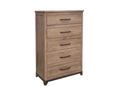 Natural Parota, 5 Drawer Chest