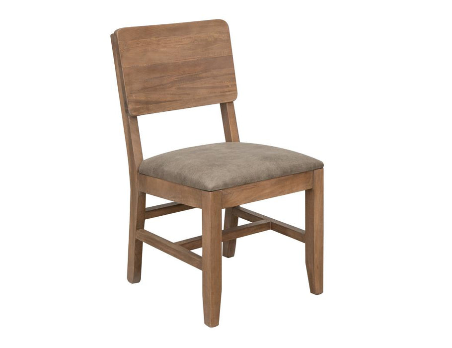 Set of 2 Natural Parota, Wooden Chair