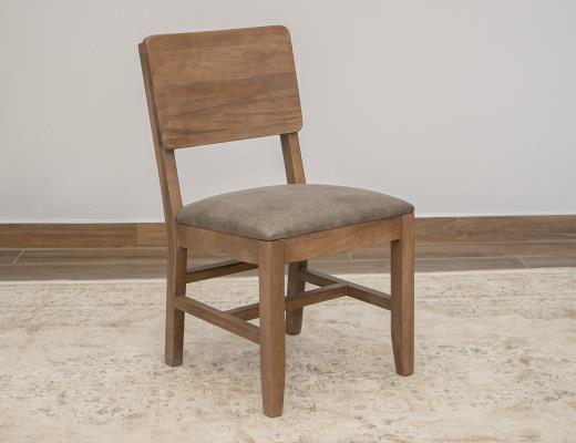 Set of 2 Natural Parota, Wooden Chair