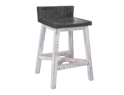 Stone, 24" Wooden Stool