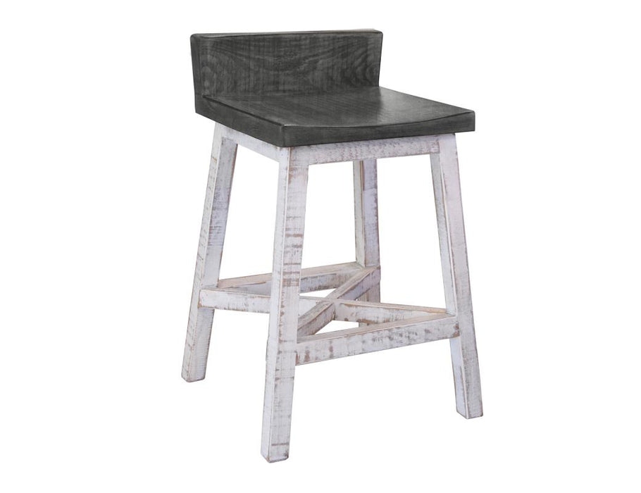 Stone, 24" Wooden Stool