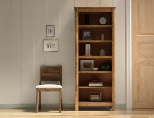 Olimpia, 6 Wooden Shelves Bookcase