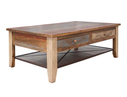 Antique, 4 Drawer Cocktail Table