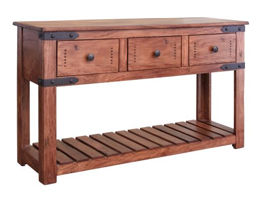 Parota II, 3 Drawer Sofa Table
