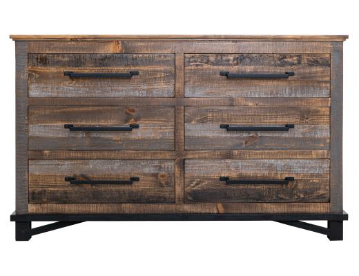Loft Brown, 6 Drawer Dresser